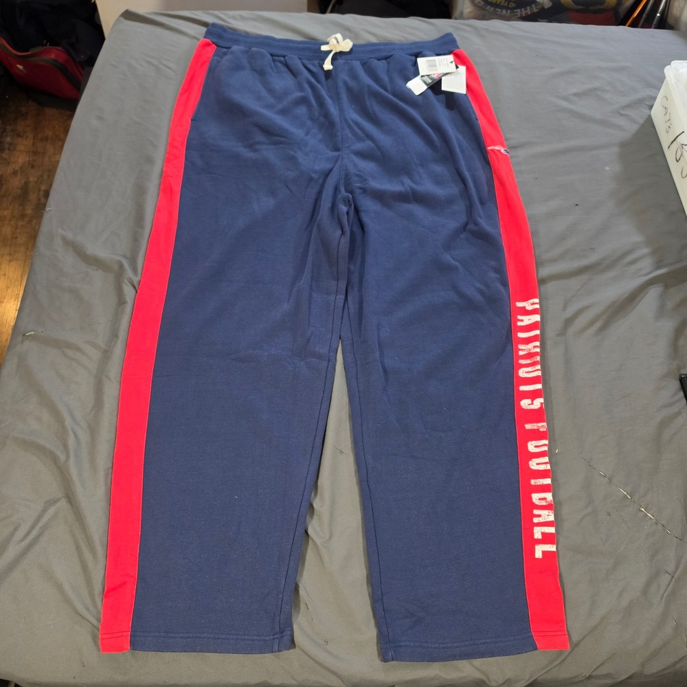 NFL New England Patriots Sweatpants Mens 4XL Navy Red GIII Carl Banks NWT